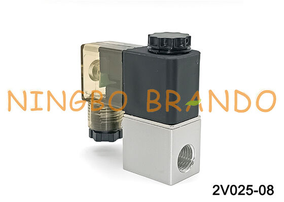 2V025-08 24V DC 2/2 پنوماتیک شیر برقی 1/4 اینچ