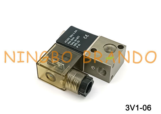 شیر برقی پنوماتیک برقی 3V1-06 12VDC 24VDC 110VAC 220VAC