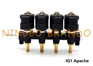 IG1 Apache OMB Type LPG / CNG Rail Injectors HD 4 سیلندر 3 اهم DC12V
