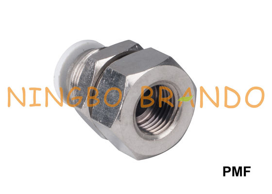 اتصالات فشار آور پنوماتیک زن PMF Bulkhead 1/8 