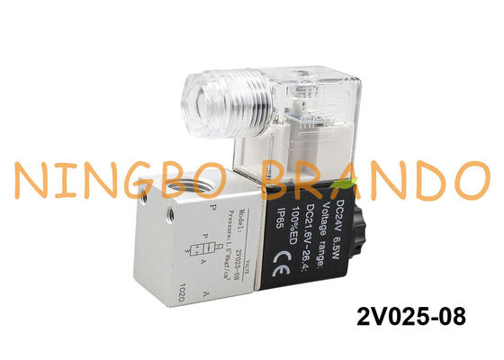 2V025-08 شیر برقی پنوماتیک ایرتاک نوع 1/4 