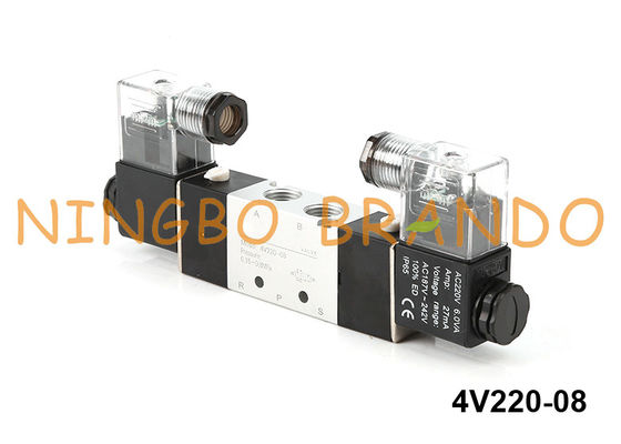 شیر برقی پنوماتیک 4V220-08 Airtac 5/2 4V220-08-B 24VDC