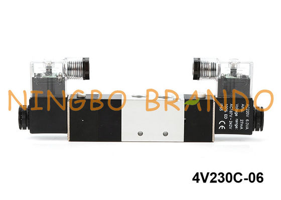 شیر برقی پنوماتیک 4V230C-06 Airtac 5 حالت 3 موقعیت 24 ولت 220 ولت