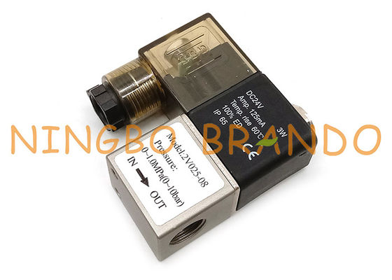 2V025-08 2 موقعیت 2 پورت 1/4 اینچ سوپاپ پنوماتیک NC DIN43650A