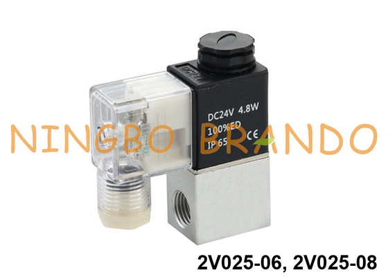 2V025-06 2V025-08 Airtac نوع 2 راه شیر برقی هوا 12VDC 24VDC